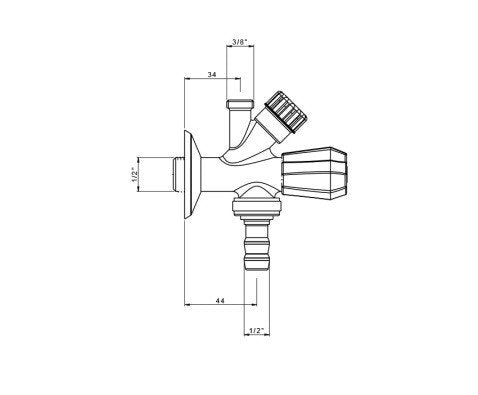 Kombinuotas kampinis ventilis 163-0015-10