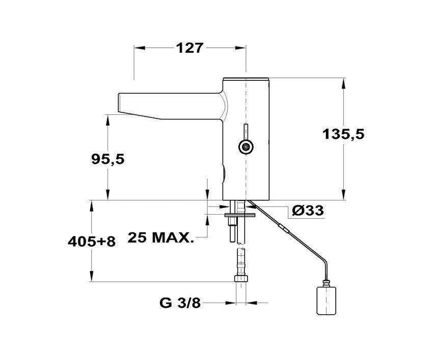 Sensorinis maišytuvas M-TRONIC  MLU30XL, 24V (su 30V/50Hz maitinimo bloku)