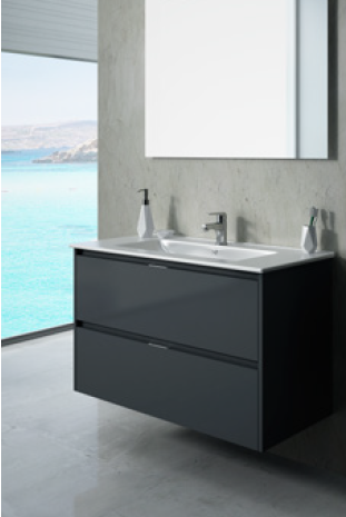 Vonios baldų komplektas TEKA INCA COMBO 2D 1000 GL, grafitinė