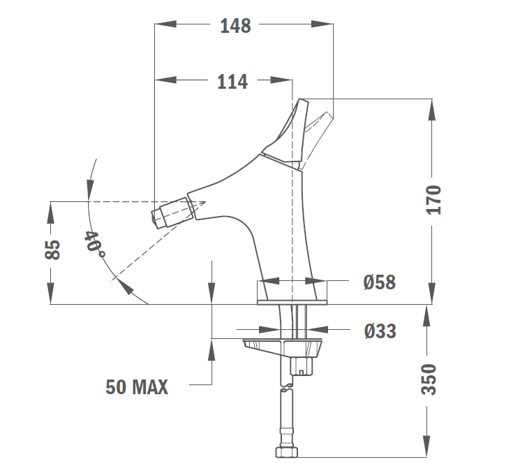Bidė maišytuvas TEKA SEN 501 B