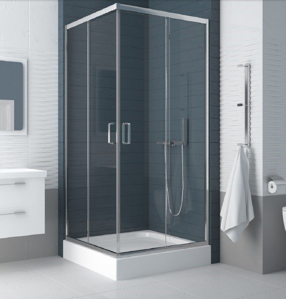 KOMPLEKTAS Dušo kabina FERIA + PADĖKLAS + SIFONAS