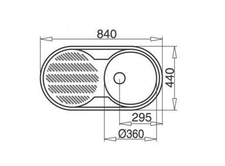 TEKA DR-80 1B 1D lininė įleidžiama plautuvė, nerūdijantis plienas