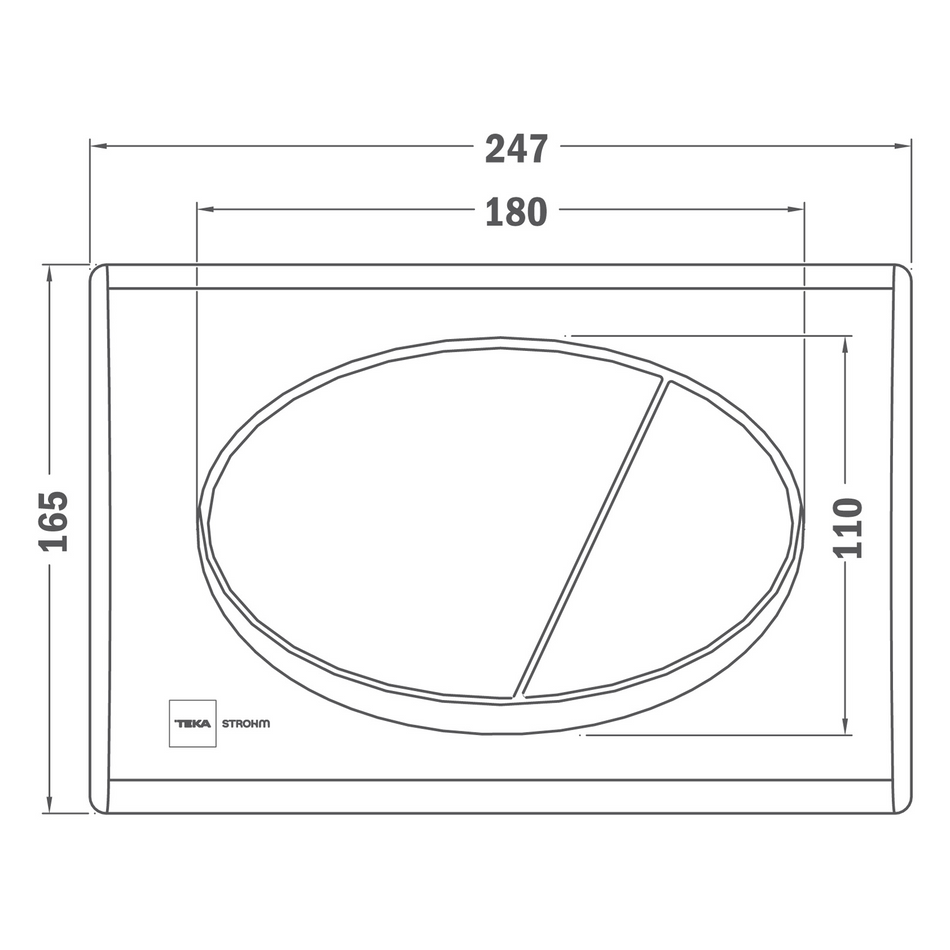 TEKA FLUSH PLATE 10 WHITE vandens nuleidimo klavišas