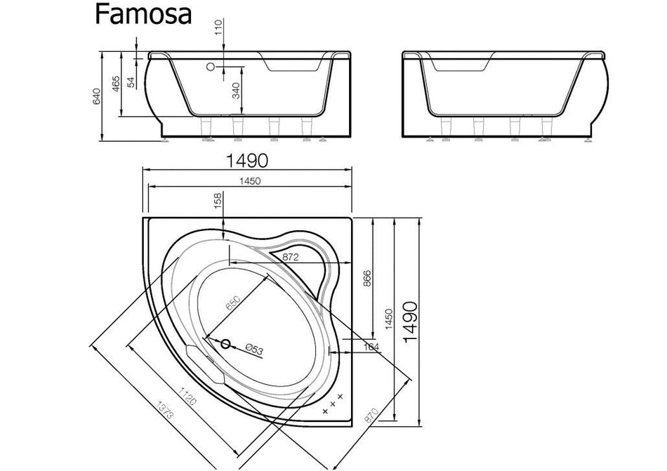 VISPOOL FAMOSA vonios fasadinis skydas