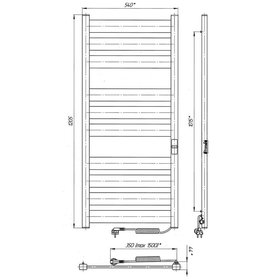 Baltas gyvatukas Gefest Premium Electro 500×1200