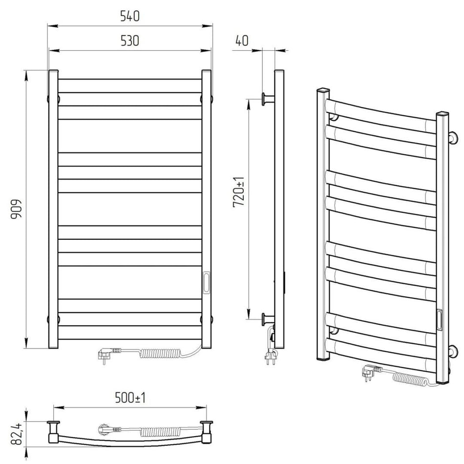 Juodas gyvatukas Atlant 500×900