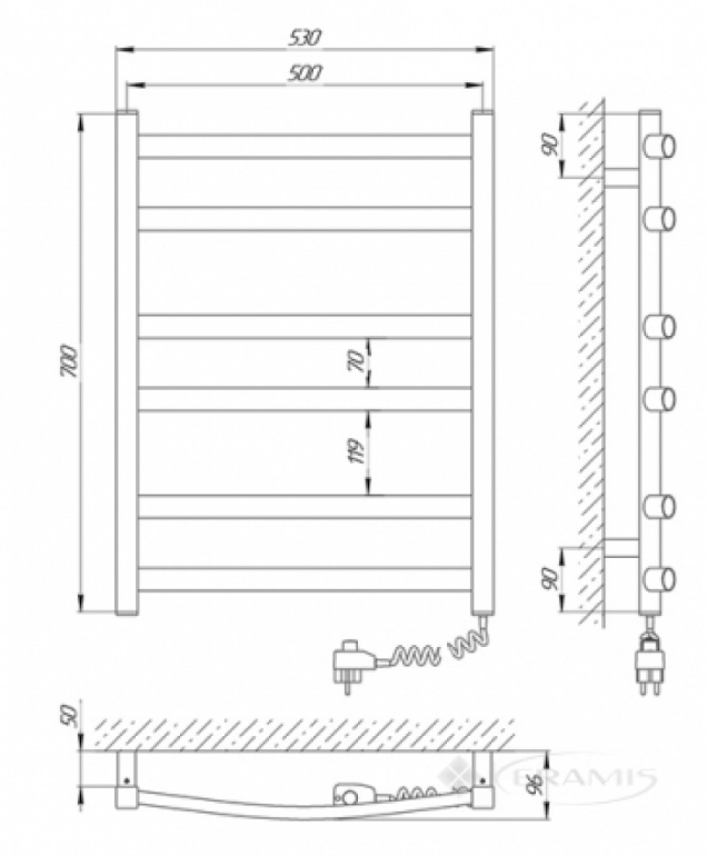 Juodas gyvatukas Comfort 500×900