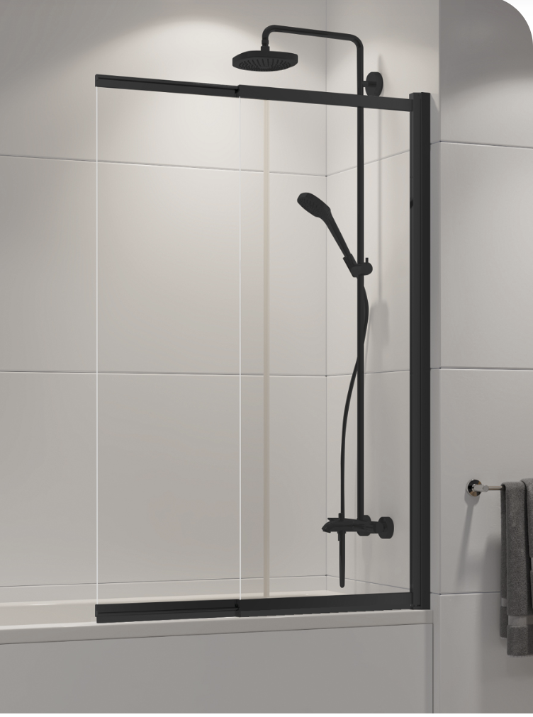 Dušo sienelė New Trendy  SENSI BLACK