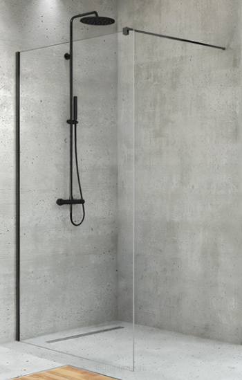 Dušo sienutė Walk in Velio Black 90*200