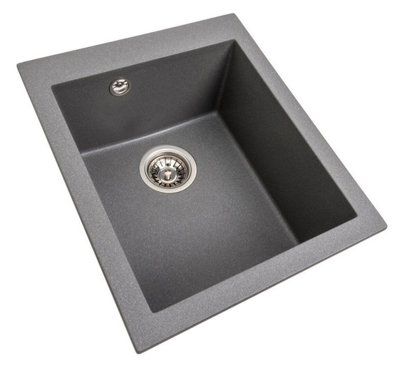 LIEJA granitinė plautuvė CLIVO  1 B pilka